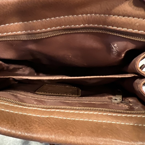 Fossil Leather Crossbody Bag Brown Y2K 2000s Boho Hobo Festival Style 75082 - Picture 6 of 12